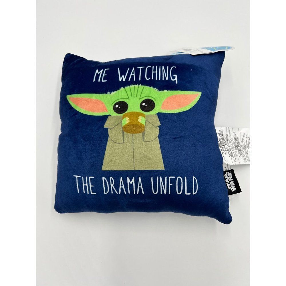 Brand New Star Wars The‎ Mandalorian 11" Cloud Pillow Color Blue